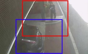 Car park driveway CCTV image