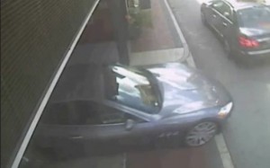 Maserati being stolen from car park on CCTV