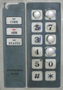 Weak security alarm code 1976 or 1967